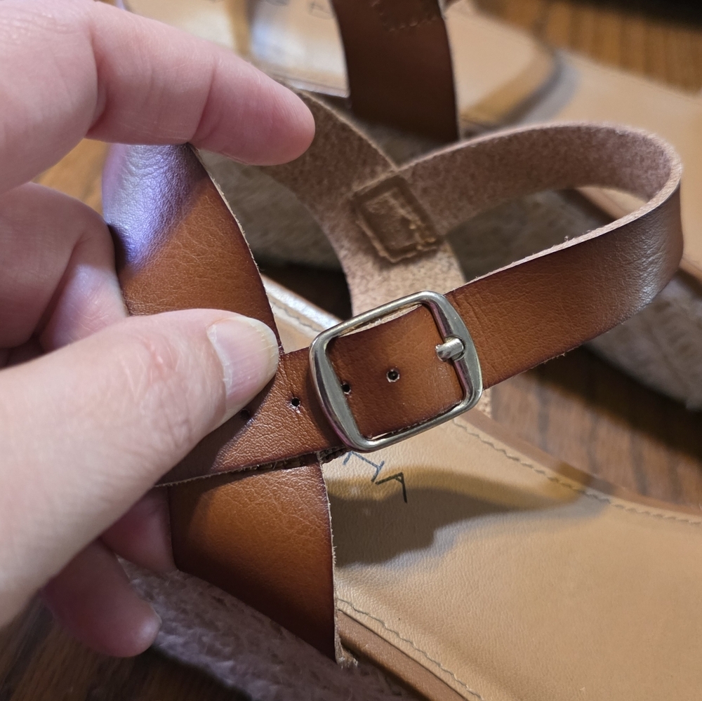 Big Buddha Jute Platform Wedge Espadrille Sandals Cognac Size 9.5 - Picture 9 of 15